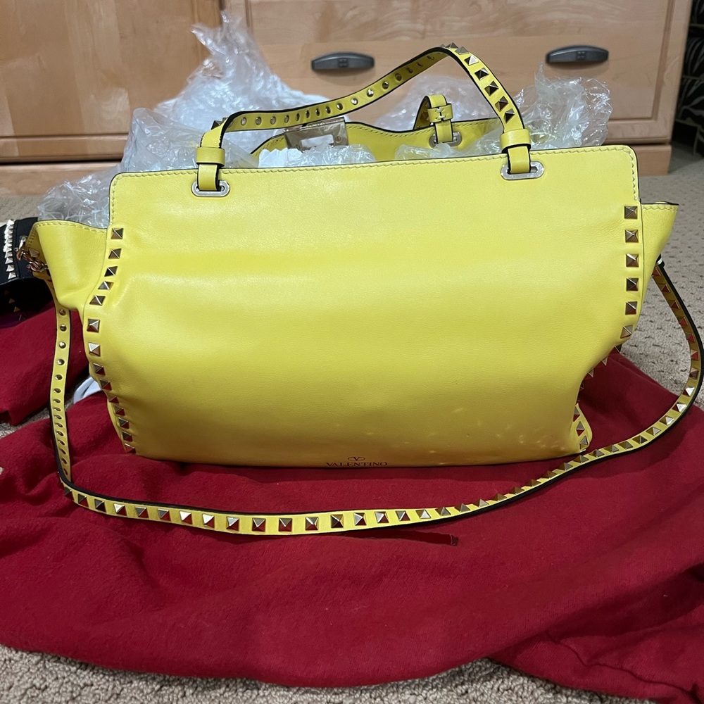 Yellow Rockstud Valentino Bag